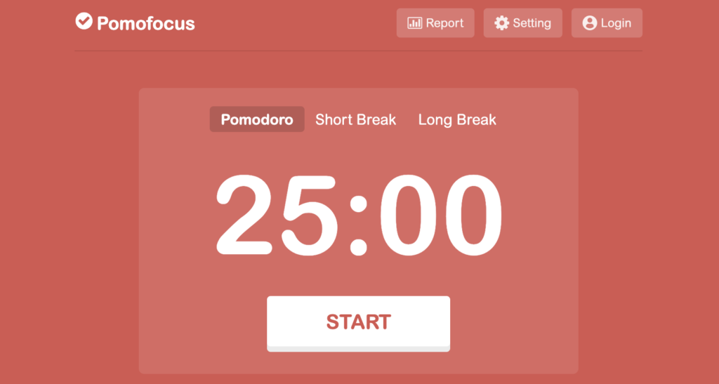 Time management hacks for working remotely: use pomofocus